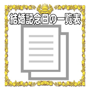 結婚記念日の婚式の一覧や周年ごとのプレゼントを解説